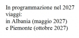 Anticipazione Viaggi 2027